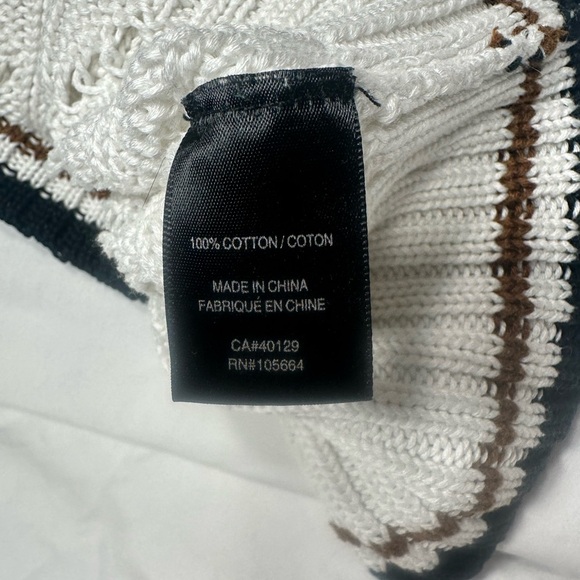 Vintage L.A.M.B White Varsity V-Neck sweater - Picture 7 of 8